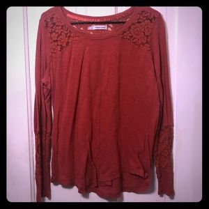 Maurices long sleeve with lace